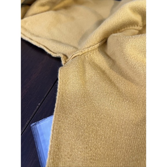 Vintage John Bartlett Consensus Sweater Men's Sz Lg Dk Yellow "inside out hems" - Picture 6 of 6
